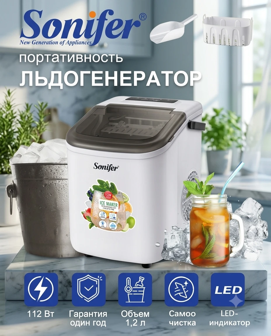 Компактный генератор льда Sonifer SF-6522