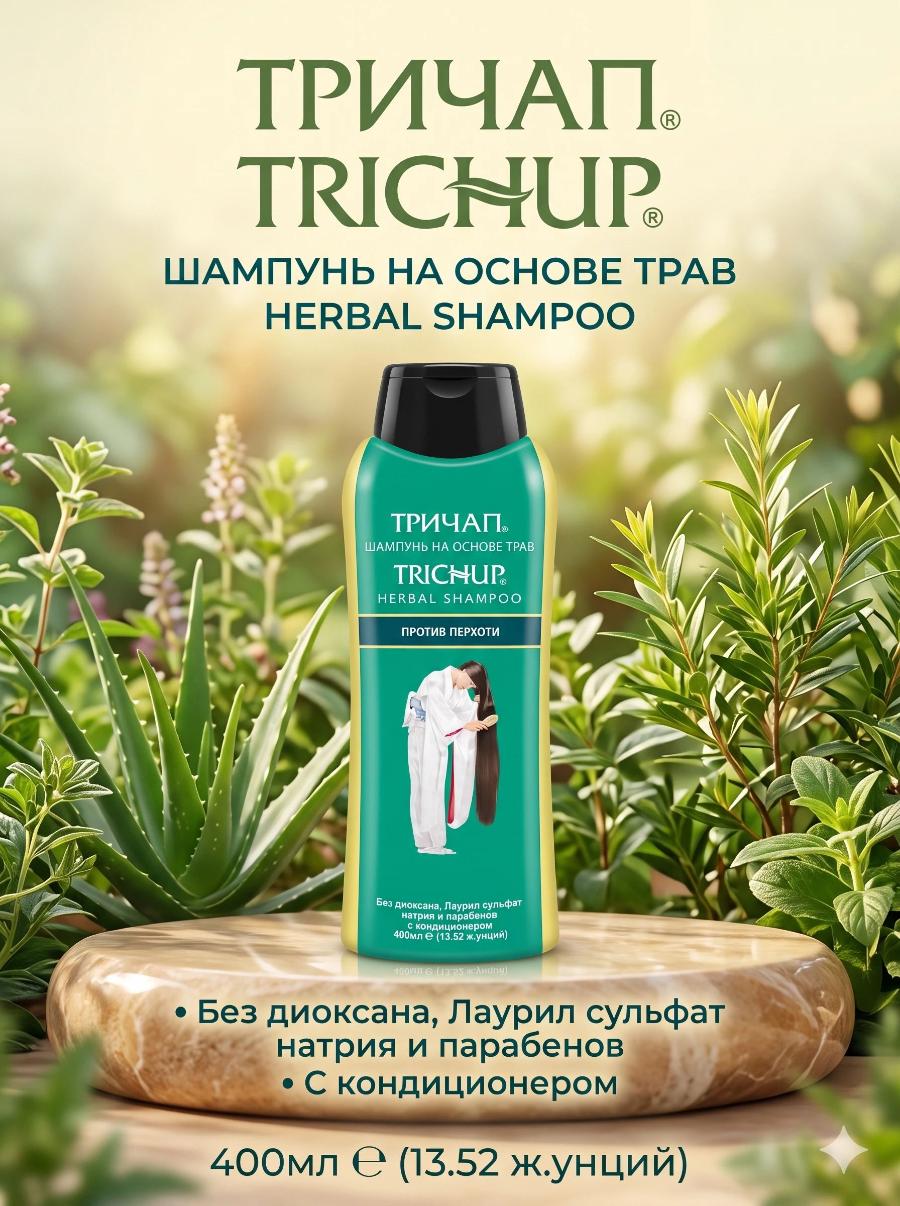 Травяной шампунь Trichup (Против перхоти), 400 мл