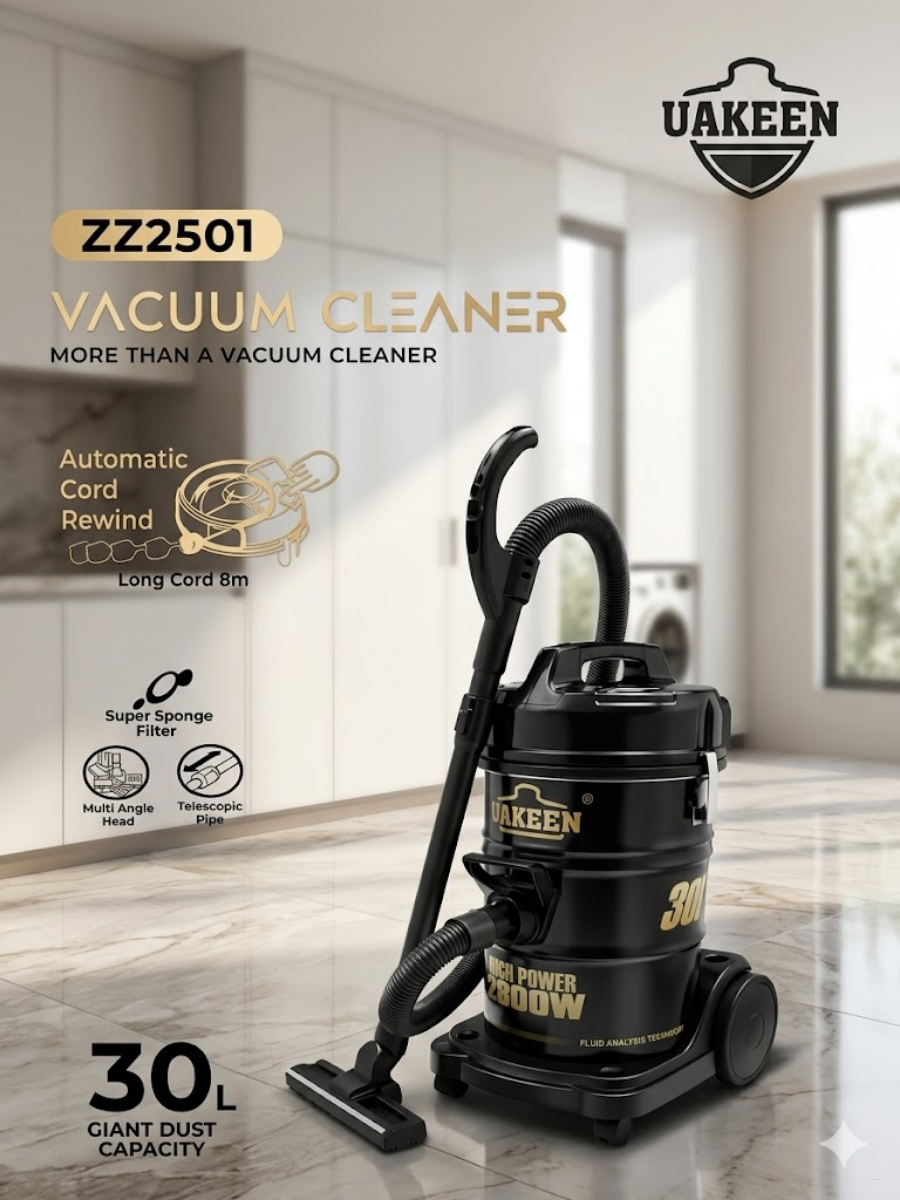 Промышленный пылесос UAKEEN ZZ2501 (2800 Вт)