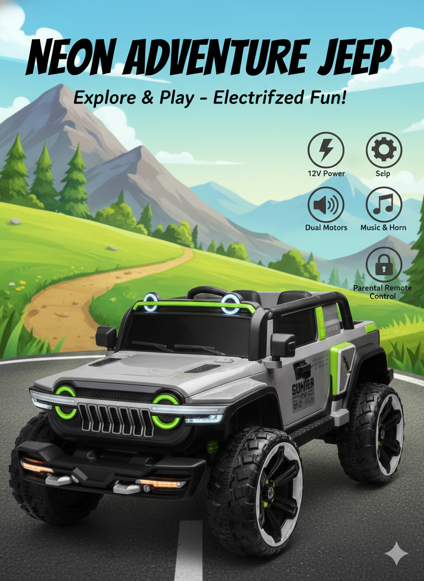 Детский электромобиль Buggy 1166, серый