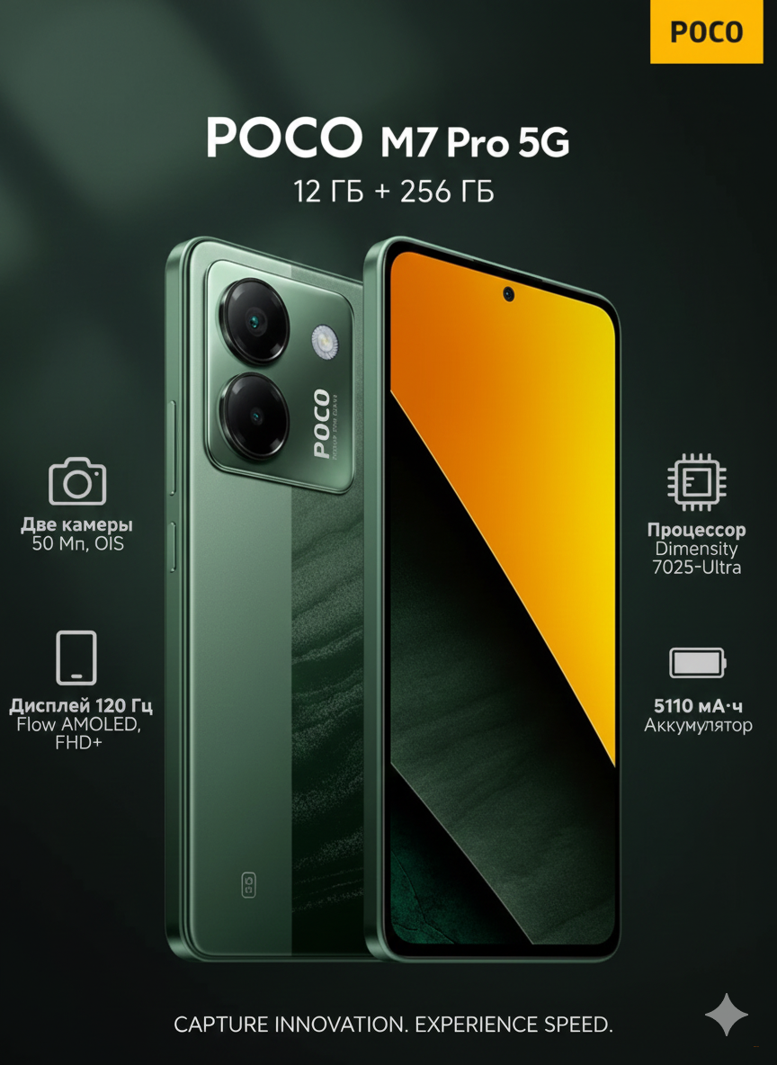 Смартфон POCO M7 Pro 5G тел телефон