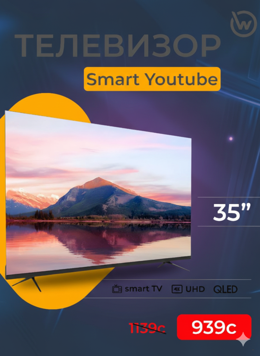 Телевизор 35" QLED Smart TV