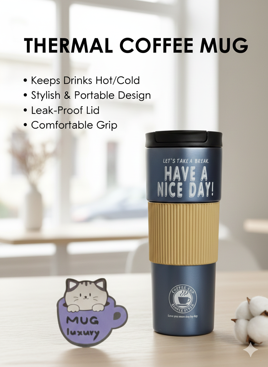 Термокружка Have a nice day, 500 мл, чёрный