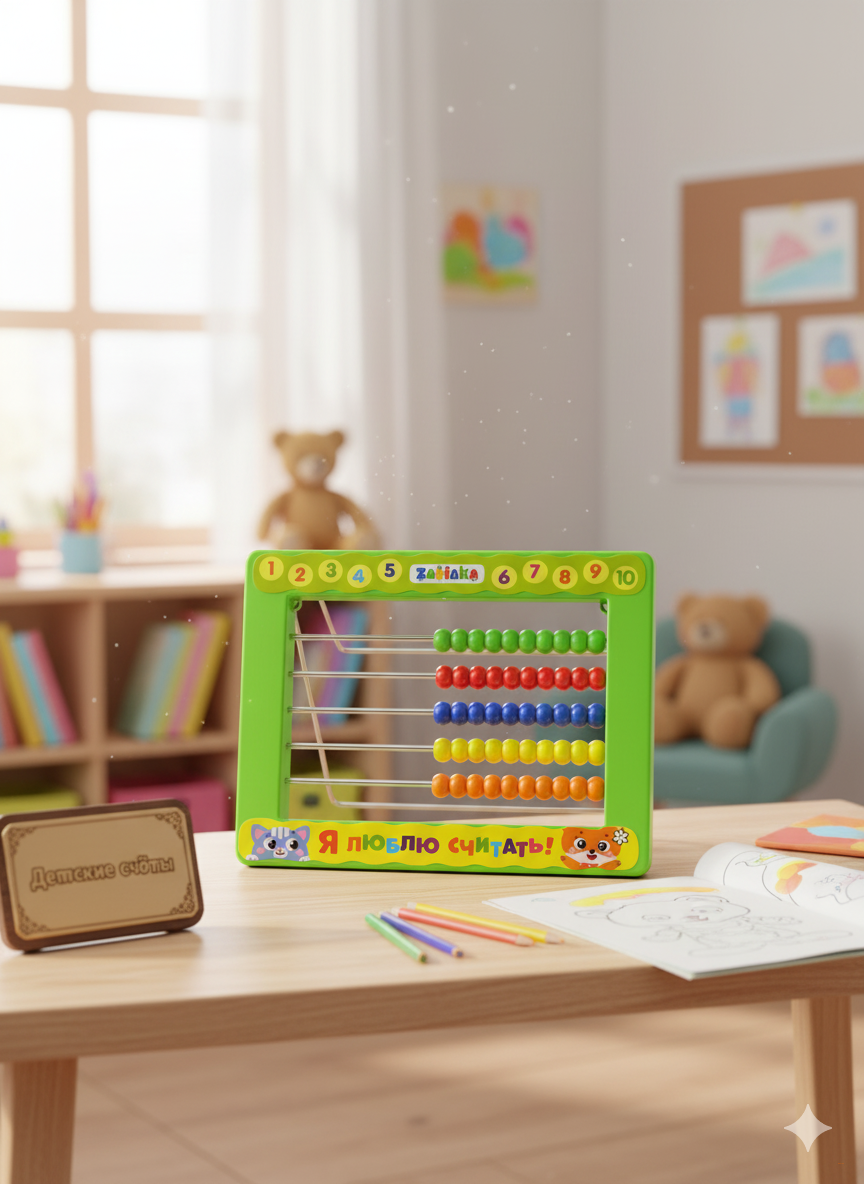 Счёты детские с подставкой