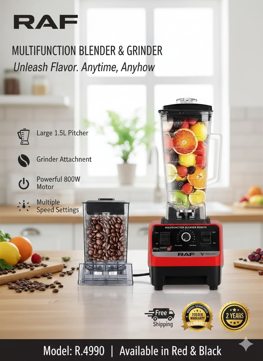Стационарный блендер RAF R2809, красный