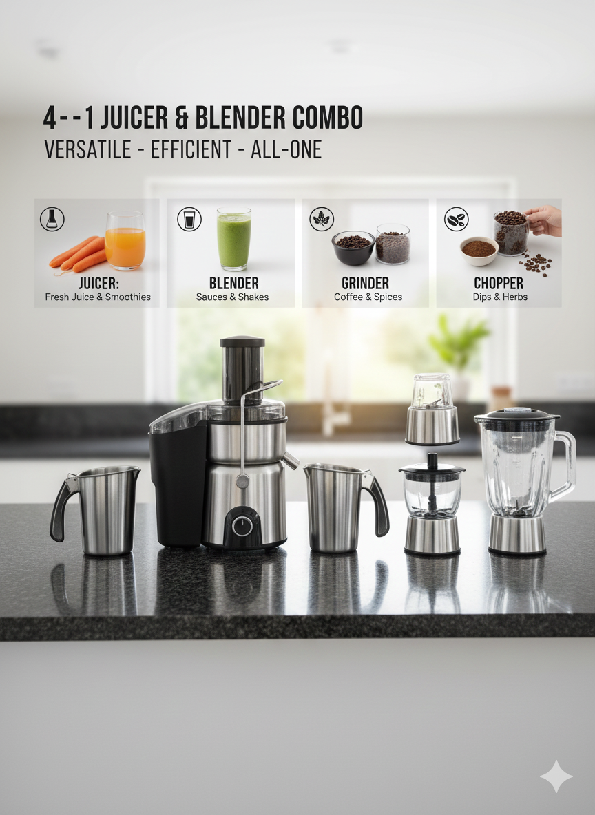 Соковыжималка-блендер DSP KJ3054, стальной