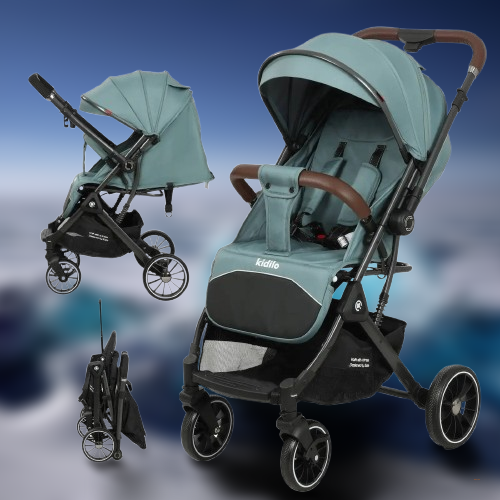 Детская прогулочная коляска Kidilo K535-1, зелёный
