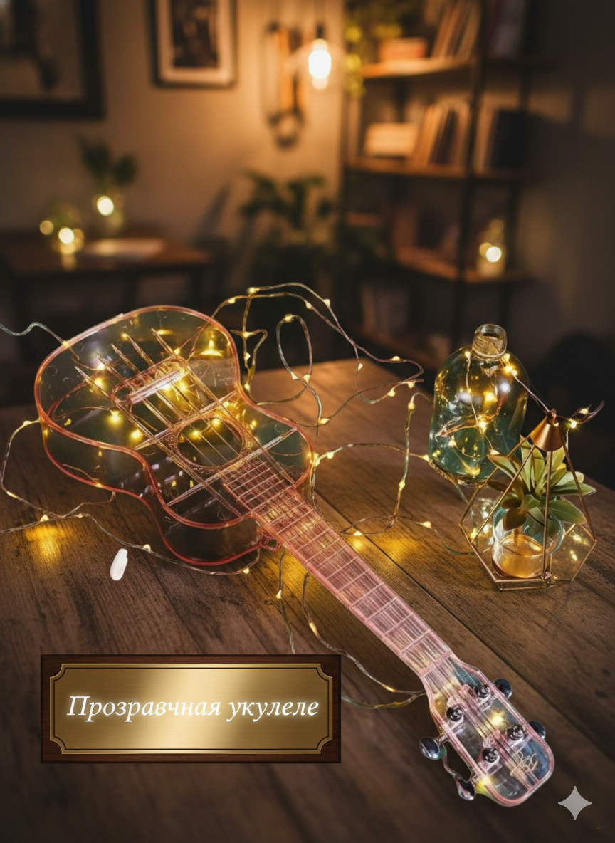 Прозрачная укулеле CICADANCE (сопрано)