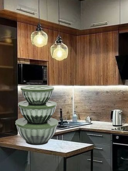 Набор из 3 герметичных мисок для хранения