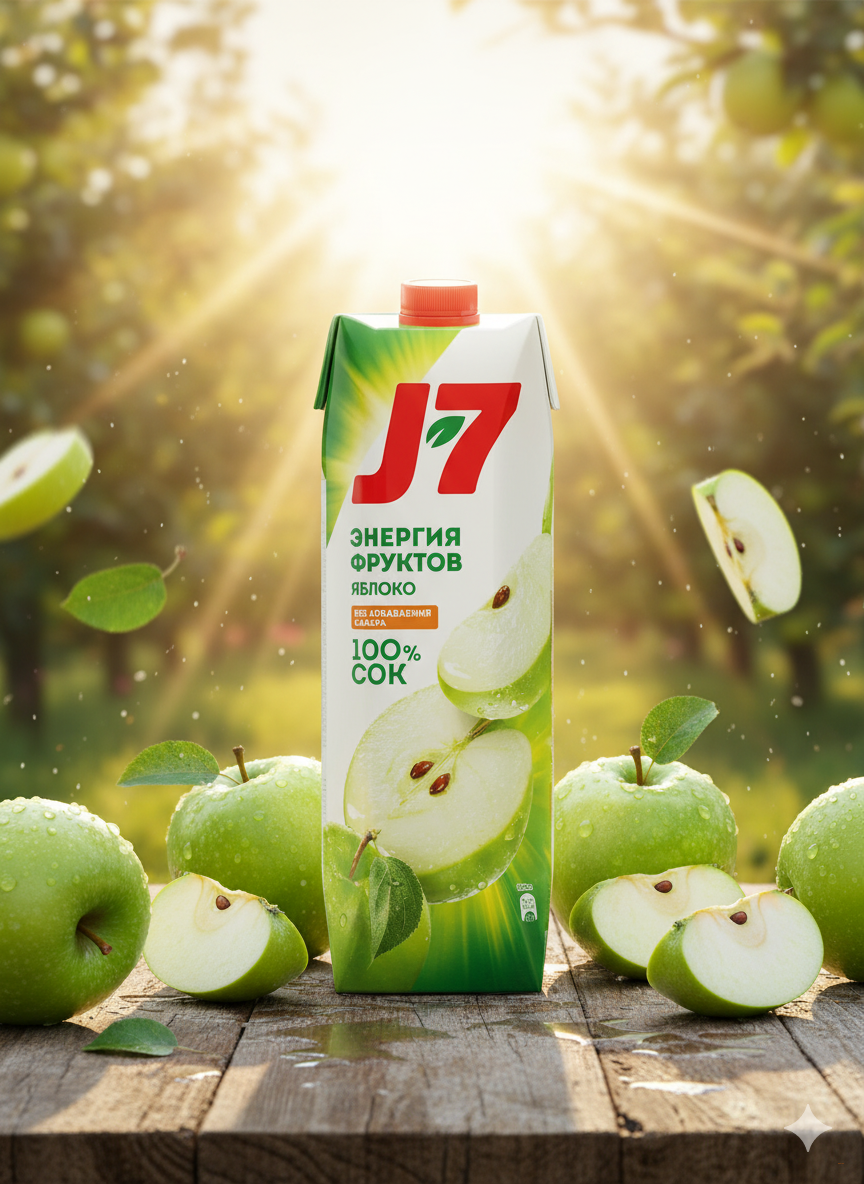 Сок яблочный J7, 970 мл