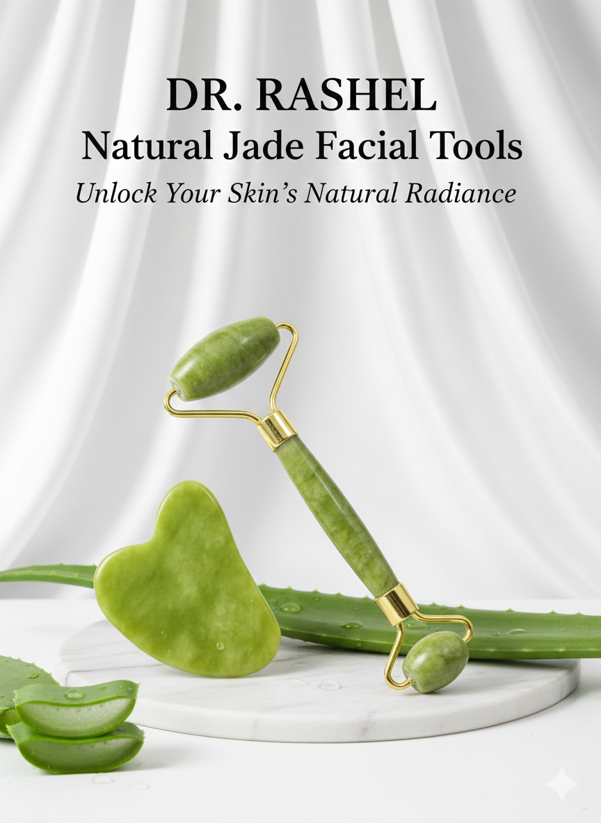 Нефритовый роликовый массажер для лица и тела, скребок гуаша из камня