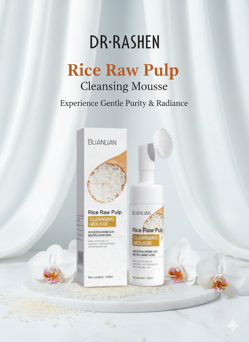 Пенка для умывания с экстрактом риса, Bioaqua Rice Raw Pulp Cleanser, 100 г