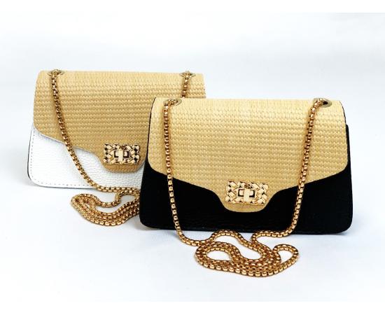 Cоломенная сумка через плечо