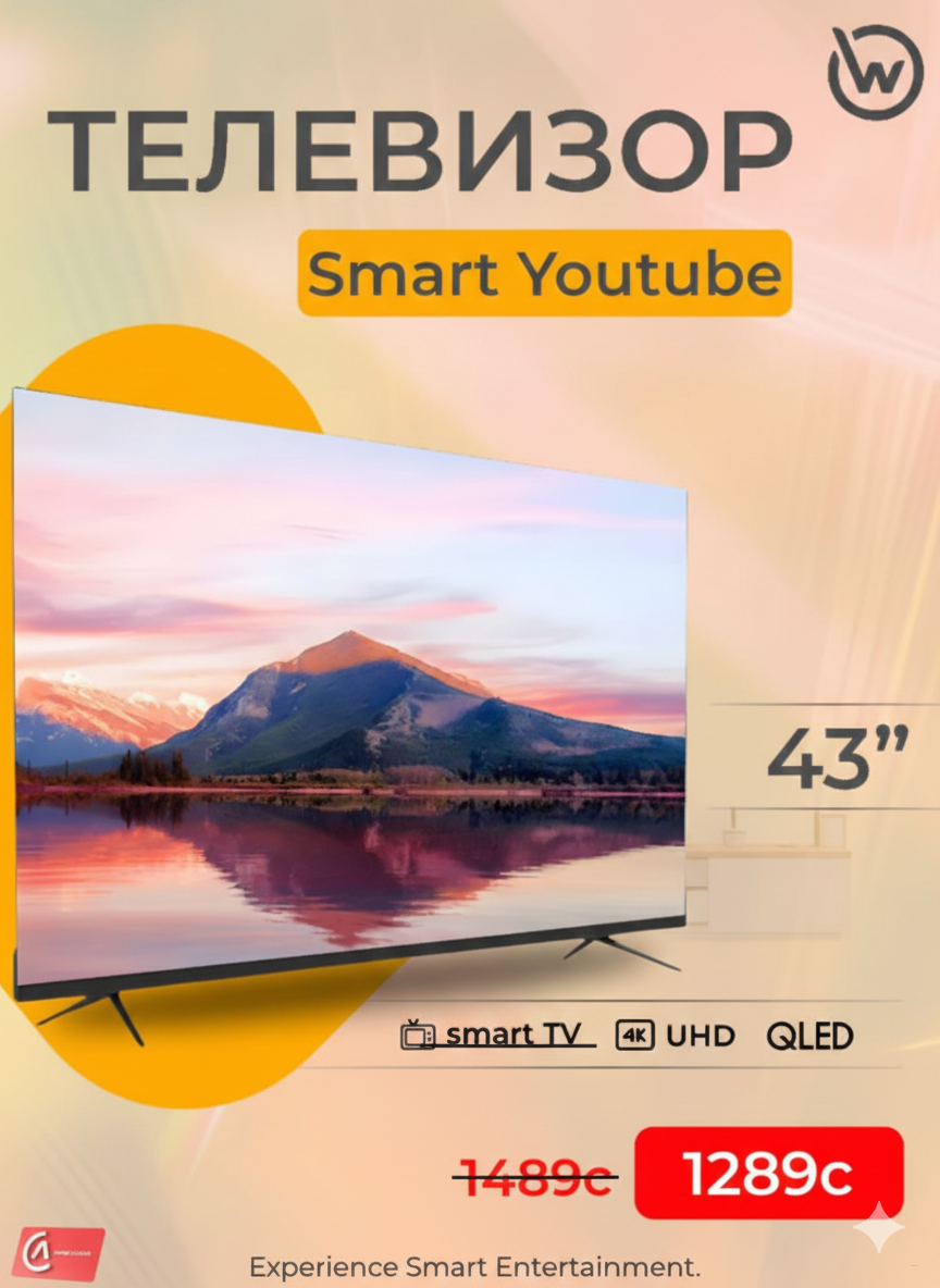 Телевизор 43" QLED Smart TV (4K UHD)