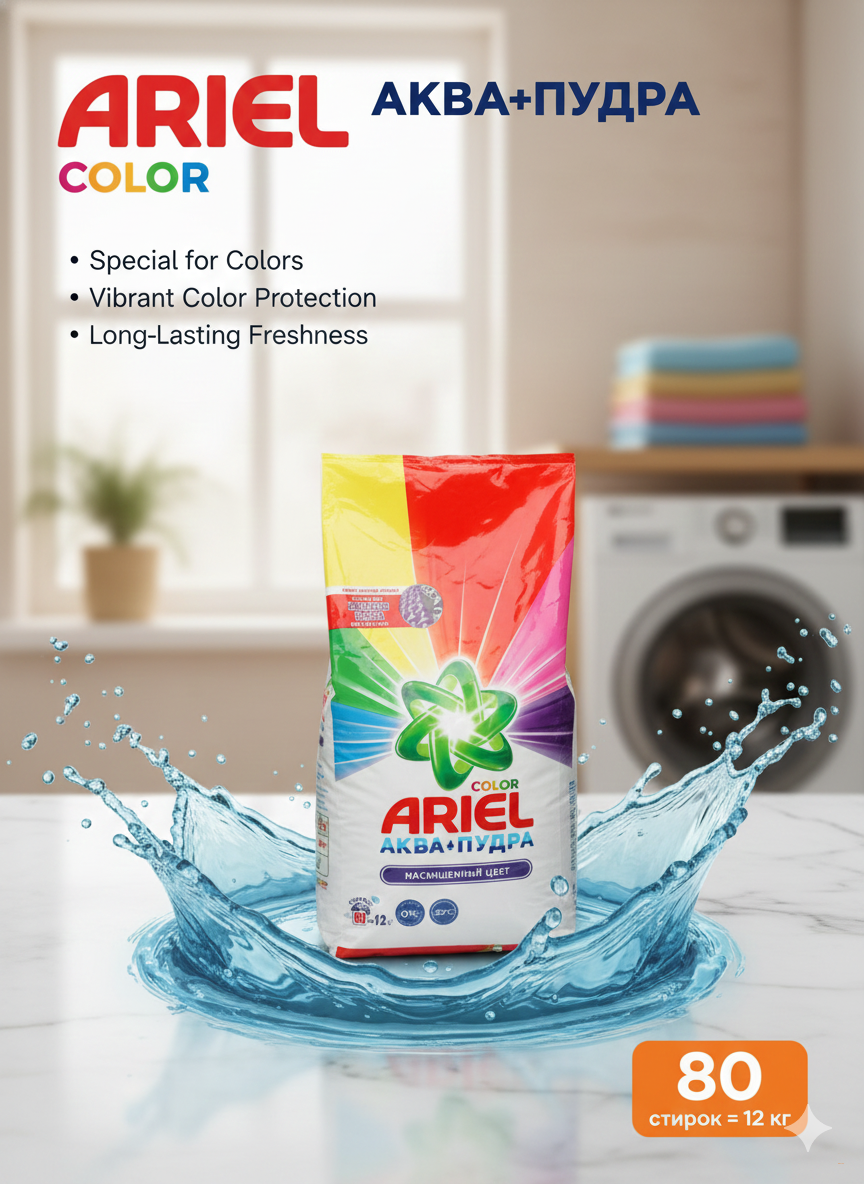 Стиральный порошок Ariel Сolor, 12 кг