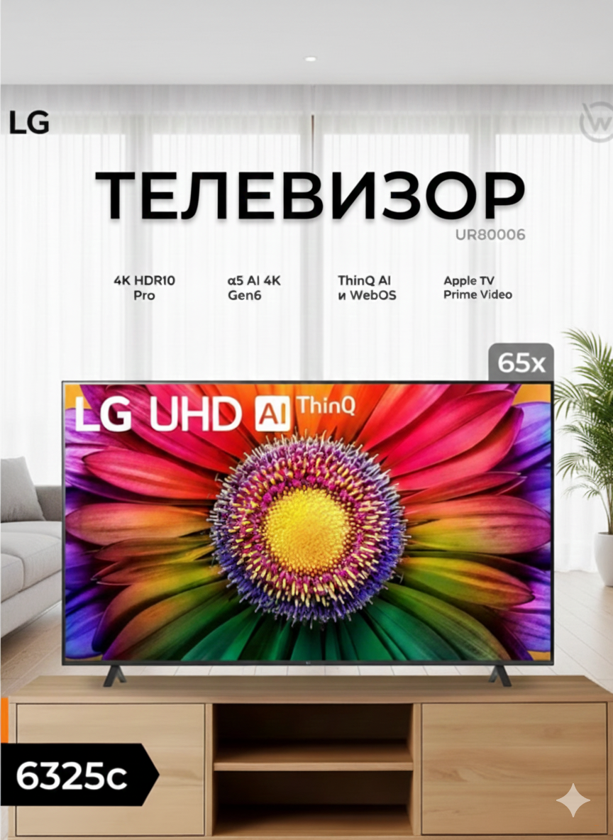 Телевизор LG UHD UR80006 (65")