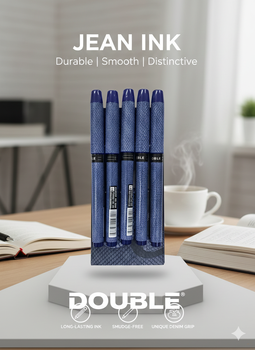 Ручки DOUBLE «JEAN INK» с джинсовым захватом