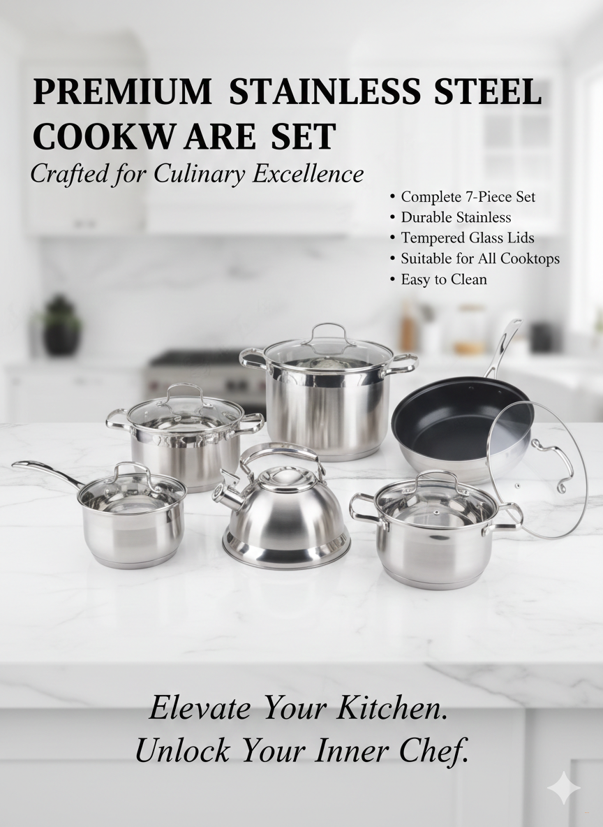 12 предметов немецкой кухонной посуды из нержавеющей стали ZP 2777