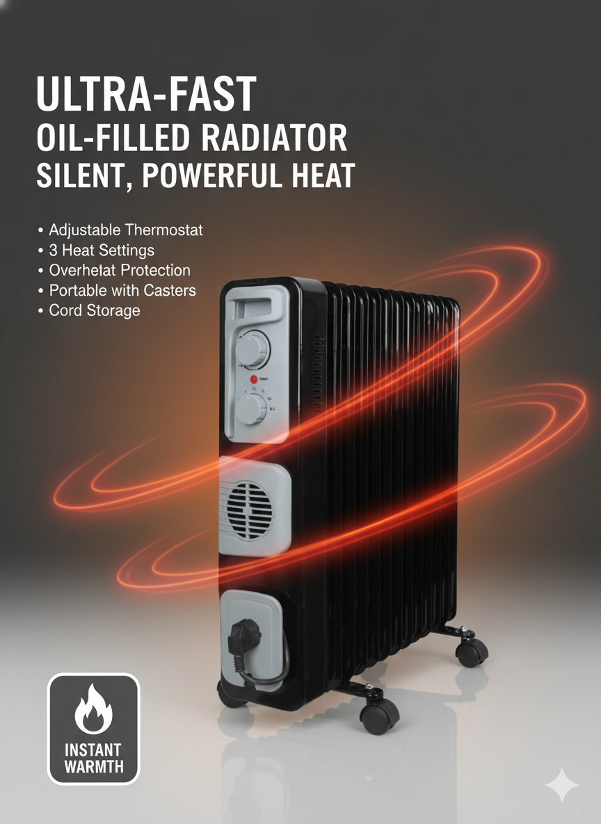 Масляный Радиатор WISDOM (Обогреватель)