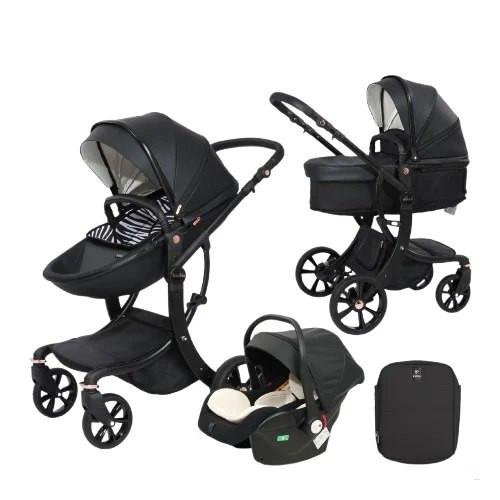 Детская коляска Kidilo 609+C 2 в 1, чёрный