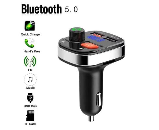 Автомобильный FM-передатчик 5,0 комплекты Bluetooth Беспроводной MP3-плеер Стереоэффект Звуковой диск U Автомобильный музыкальный эквалайзер без потерь 3.1a Зарядное устройство
