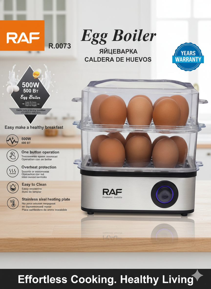 Электрическая яйцеварка RAF R.0073, 500 Вт