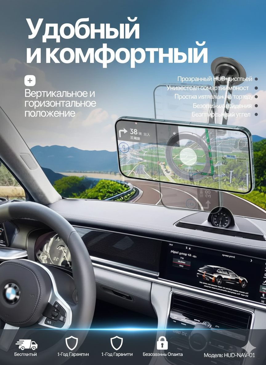 Магнитный держатель телефона для автомобиля с Magsafe, вращающийся на 360 градусов