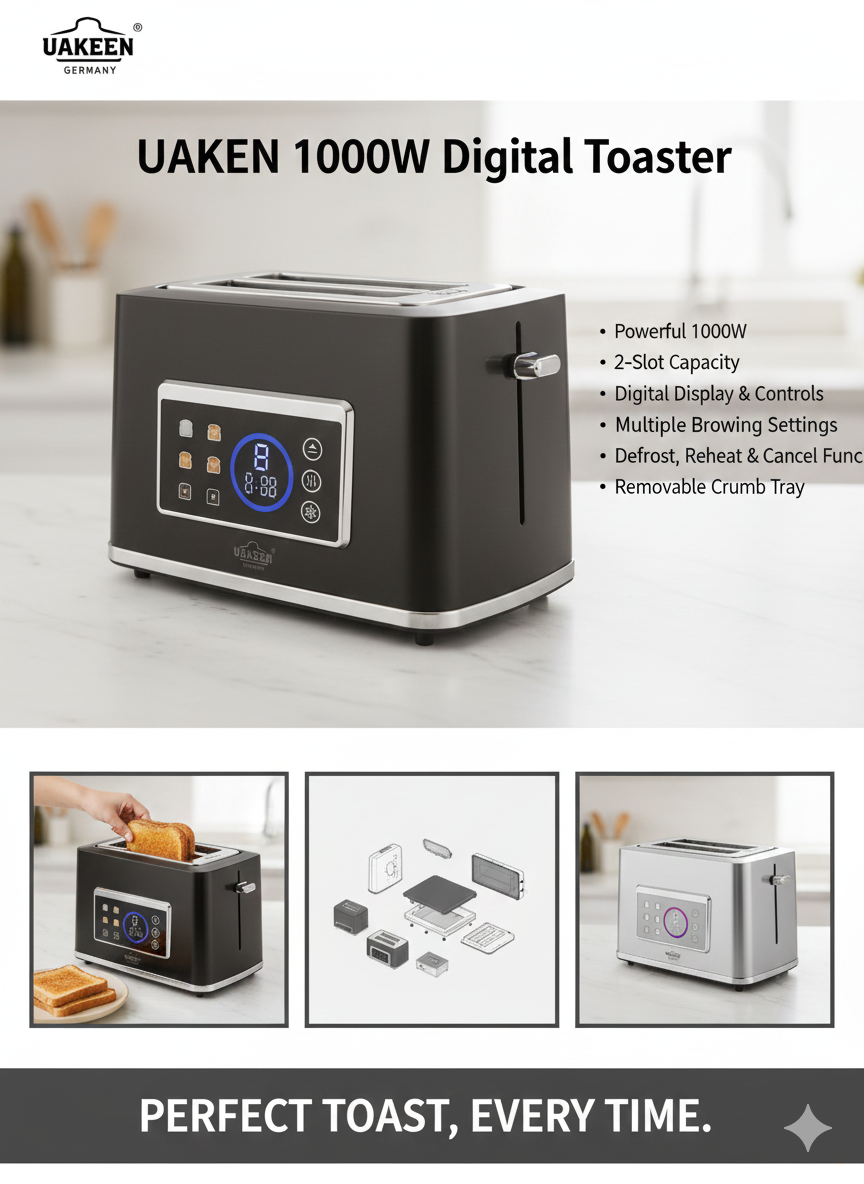 Тостер UAKEEΝ 2 SLICES