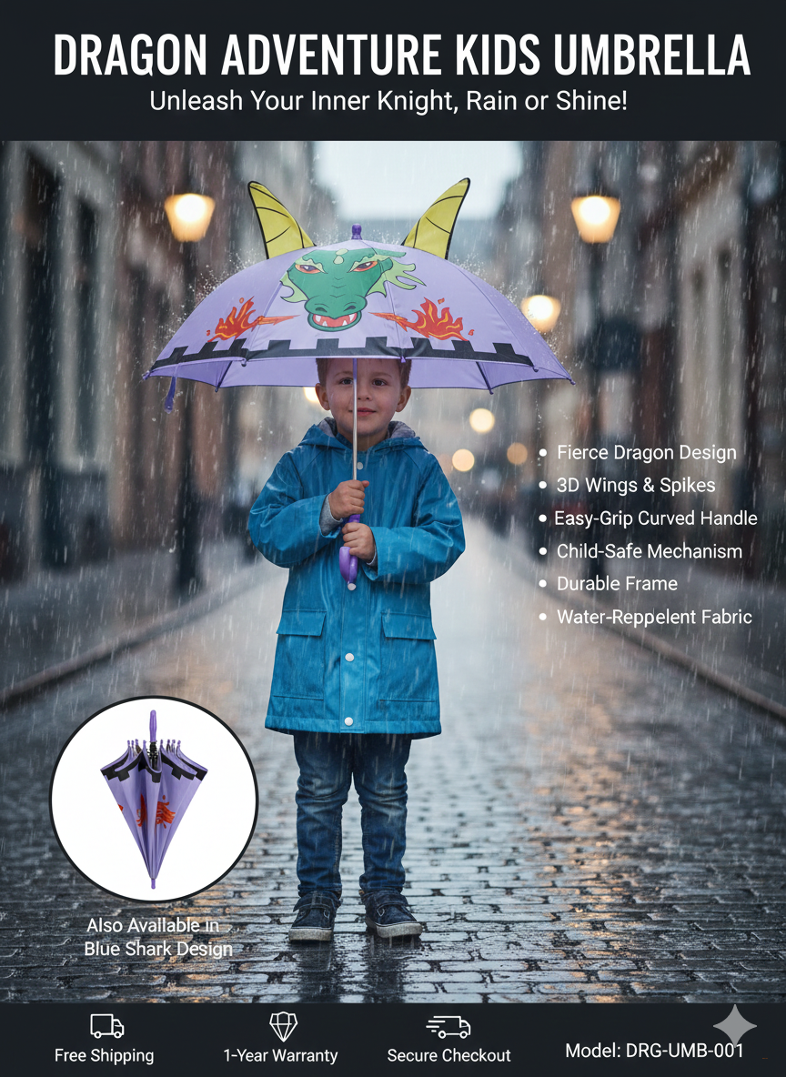 Зонтик для девочек и для мальчиков, детский от 2 лет