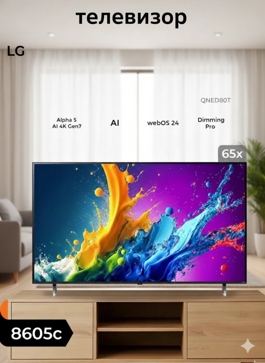 Телевизор LG QNED80T (65")