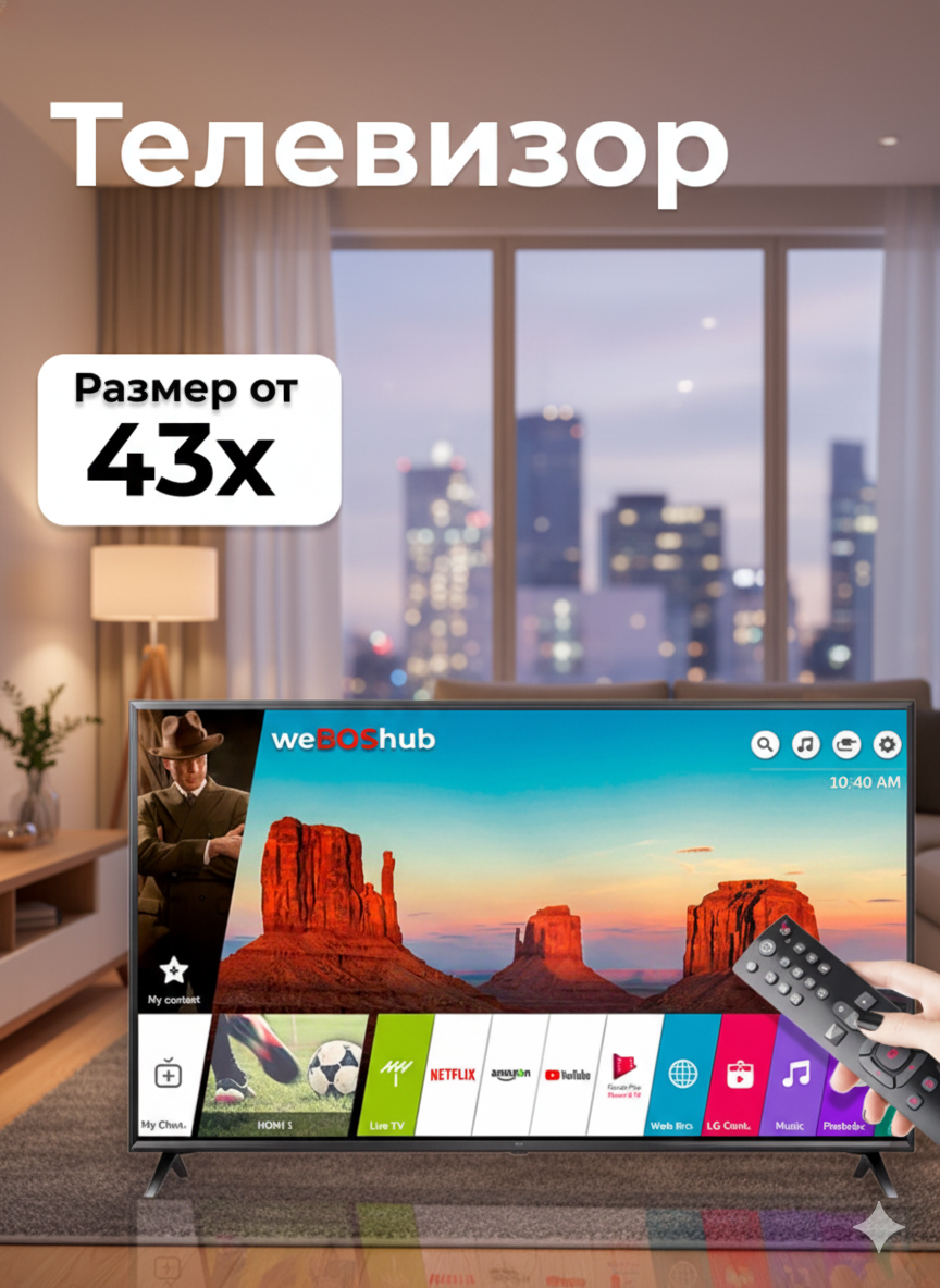 Телевизор webOS hub 43дюм