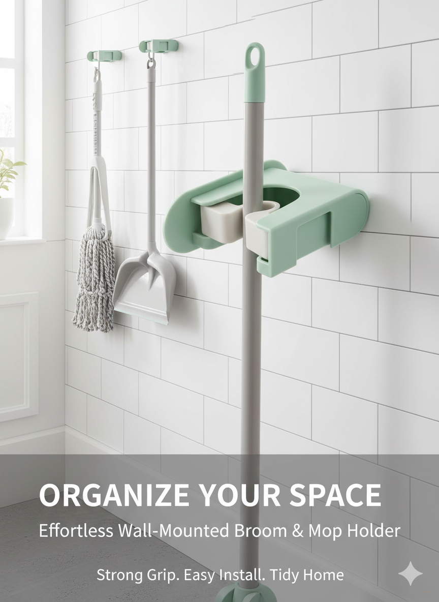 Настенный держатель для швабры