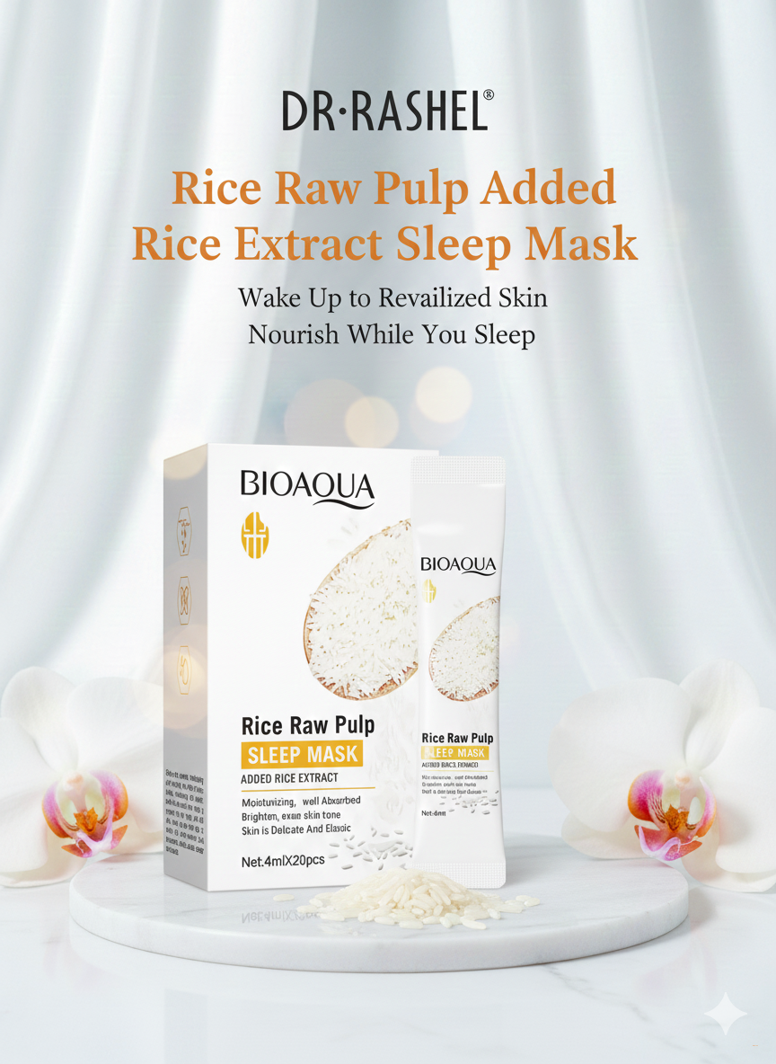 Ночная маска для лица, Bioaqua Rice Raw Pulp, в саше с экстрактом риса, 4 мл  20 шт