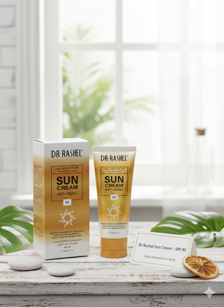 Увлажняющий, отбеливающий и антивозрастной солнцезащитный крем от загара Dr.Rashel, SPF 90