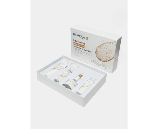 Набор для ухода за лицом Bioaqua 6 в 1, омолаживающий с экстрактом риса