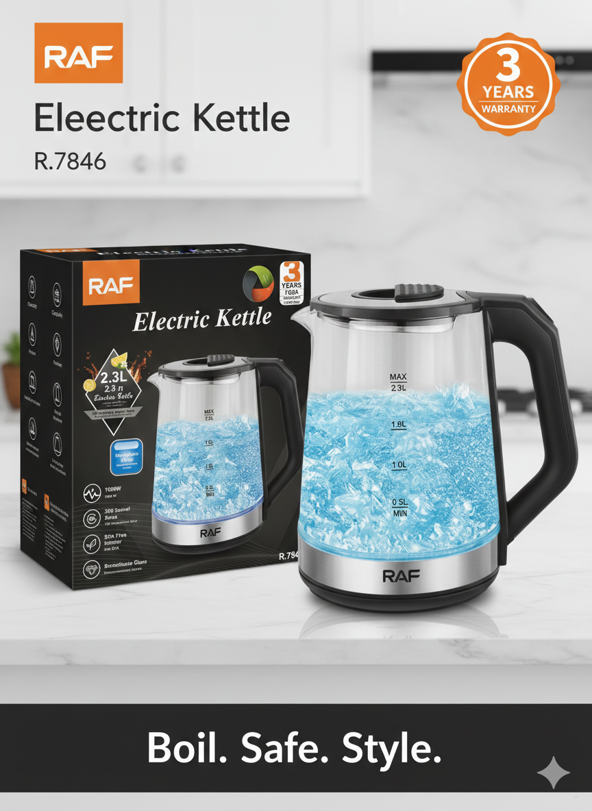 Электрический чайник RAF R.7846, 2.3 л, 1500 Вт