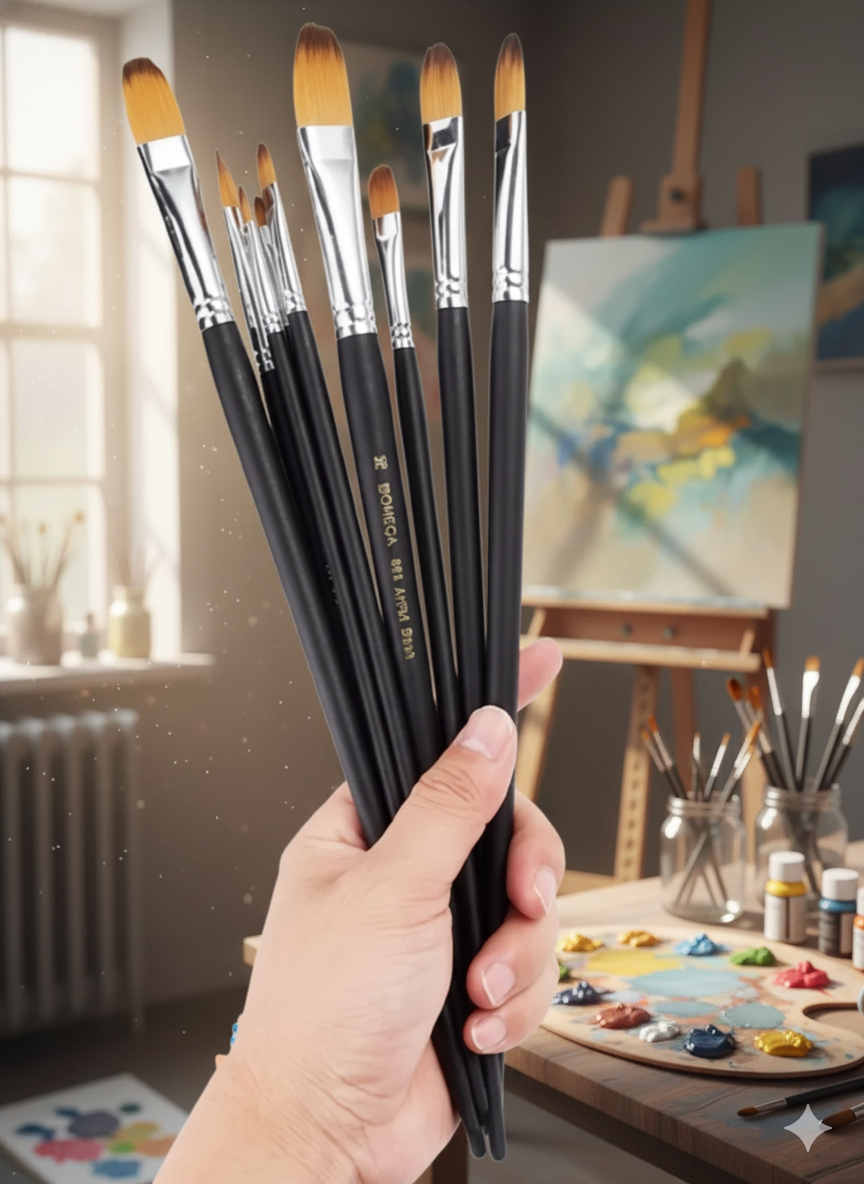 Кисти художественные для рисования 9шт