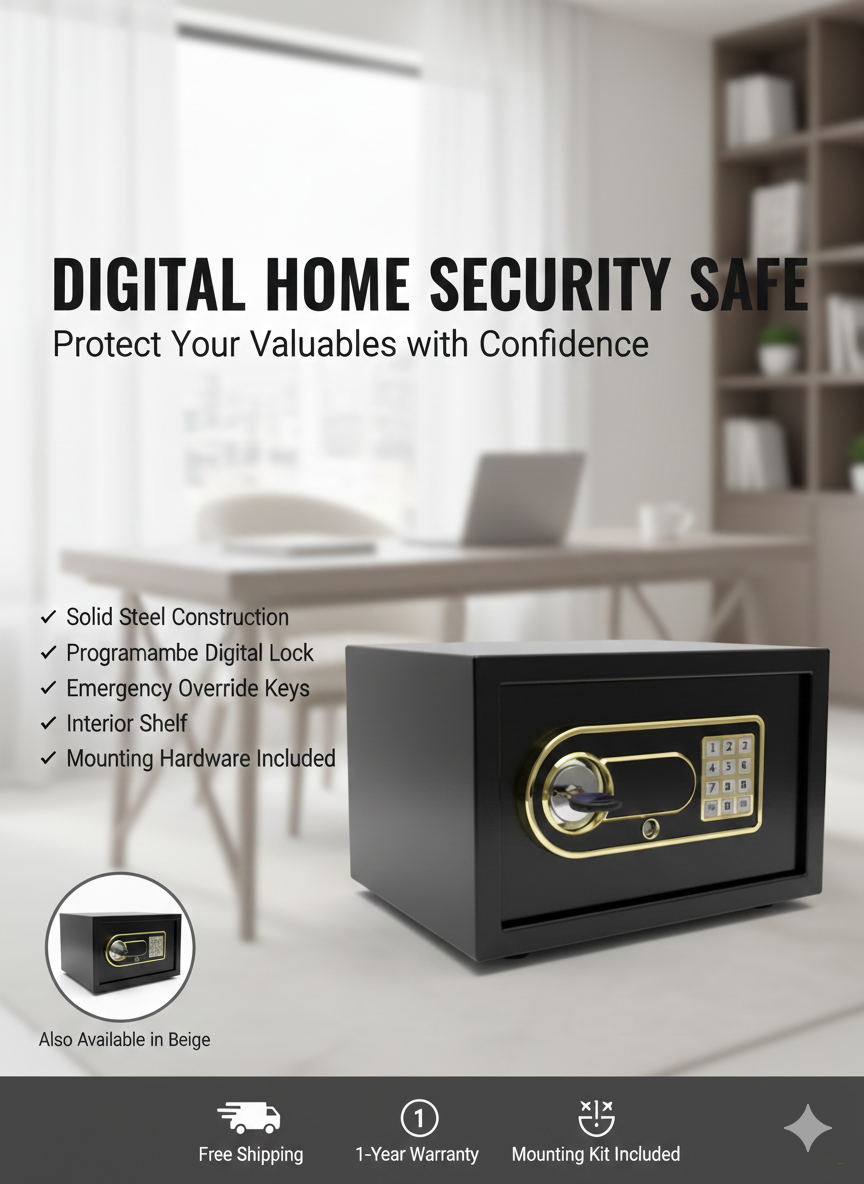 Сейф домашний с электронным замком