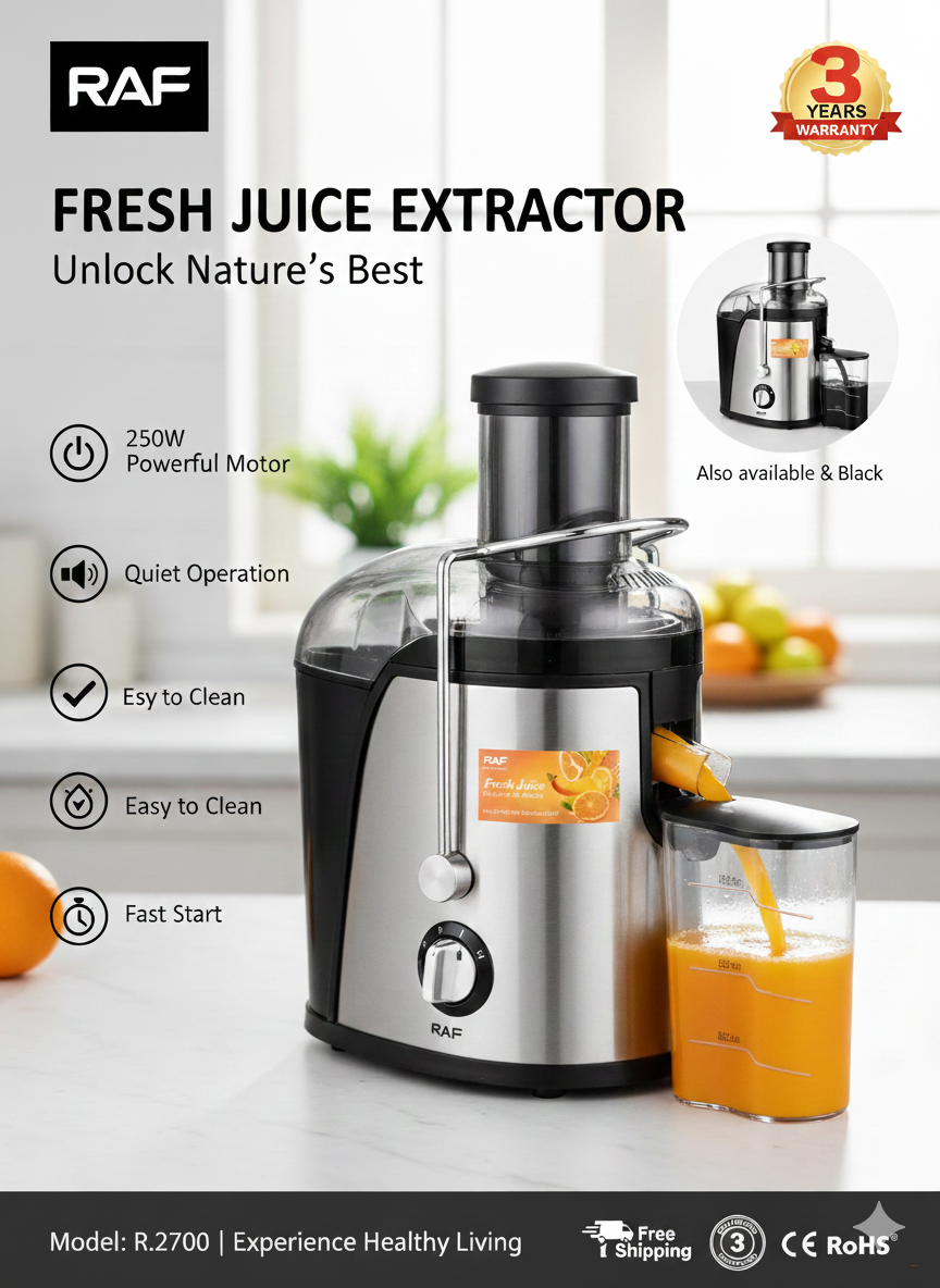 Соковыжималка RAF R-2700 1.1 л, стальной