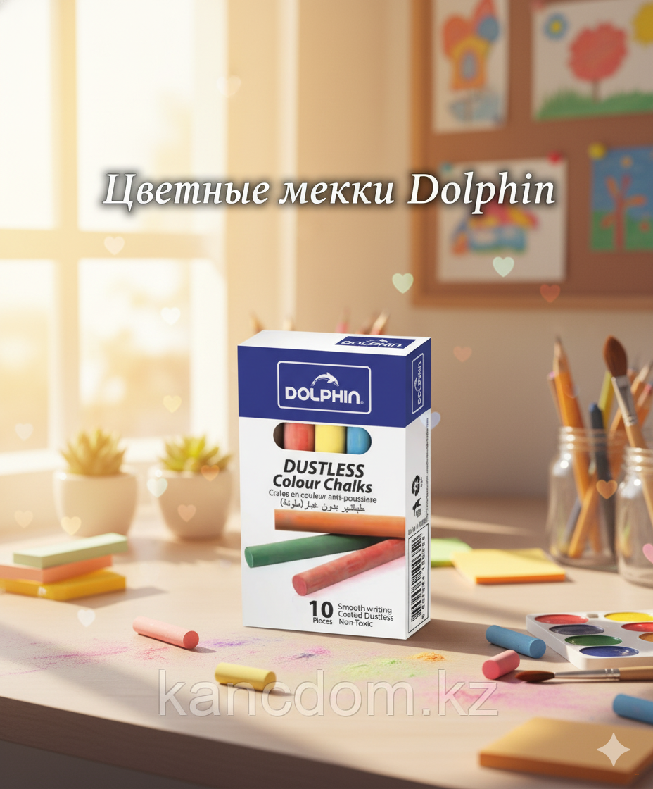 Мел цветной, 10 шт