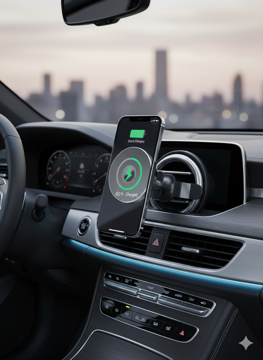 Автомобильная зарядка-держатель телефона Yesido C190, беспроводная