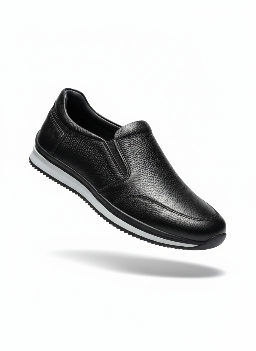 Мужские слипоны из текстурированной кожи обувь