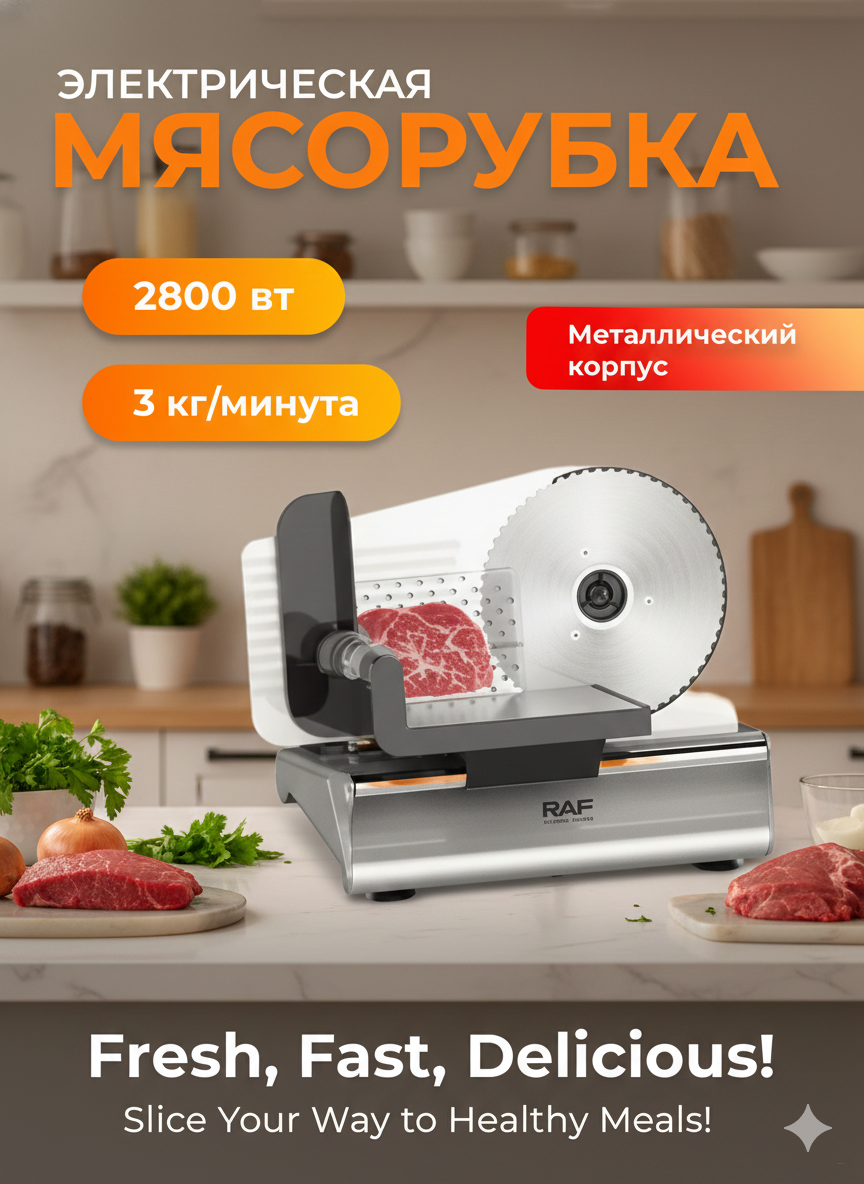 Слайсер для нарезки электрический,