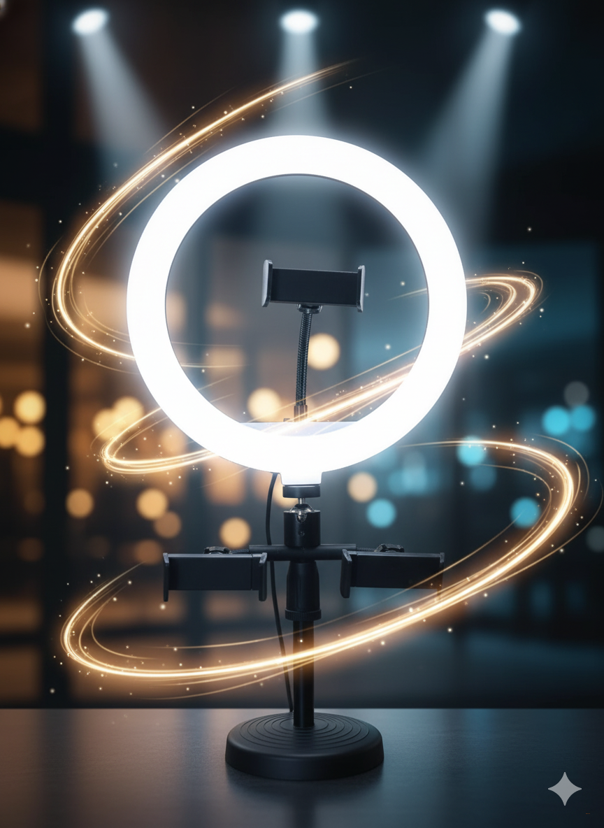 Комплект кольцевая лампа 8"