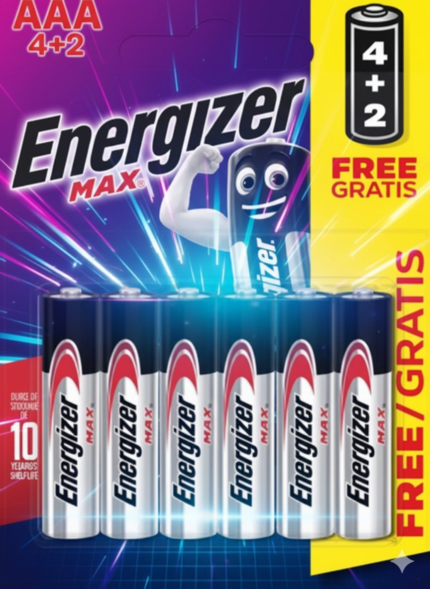 Energizer Щелочная батарейка R6 AA MAX 1.5В