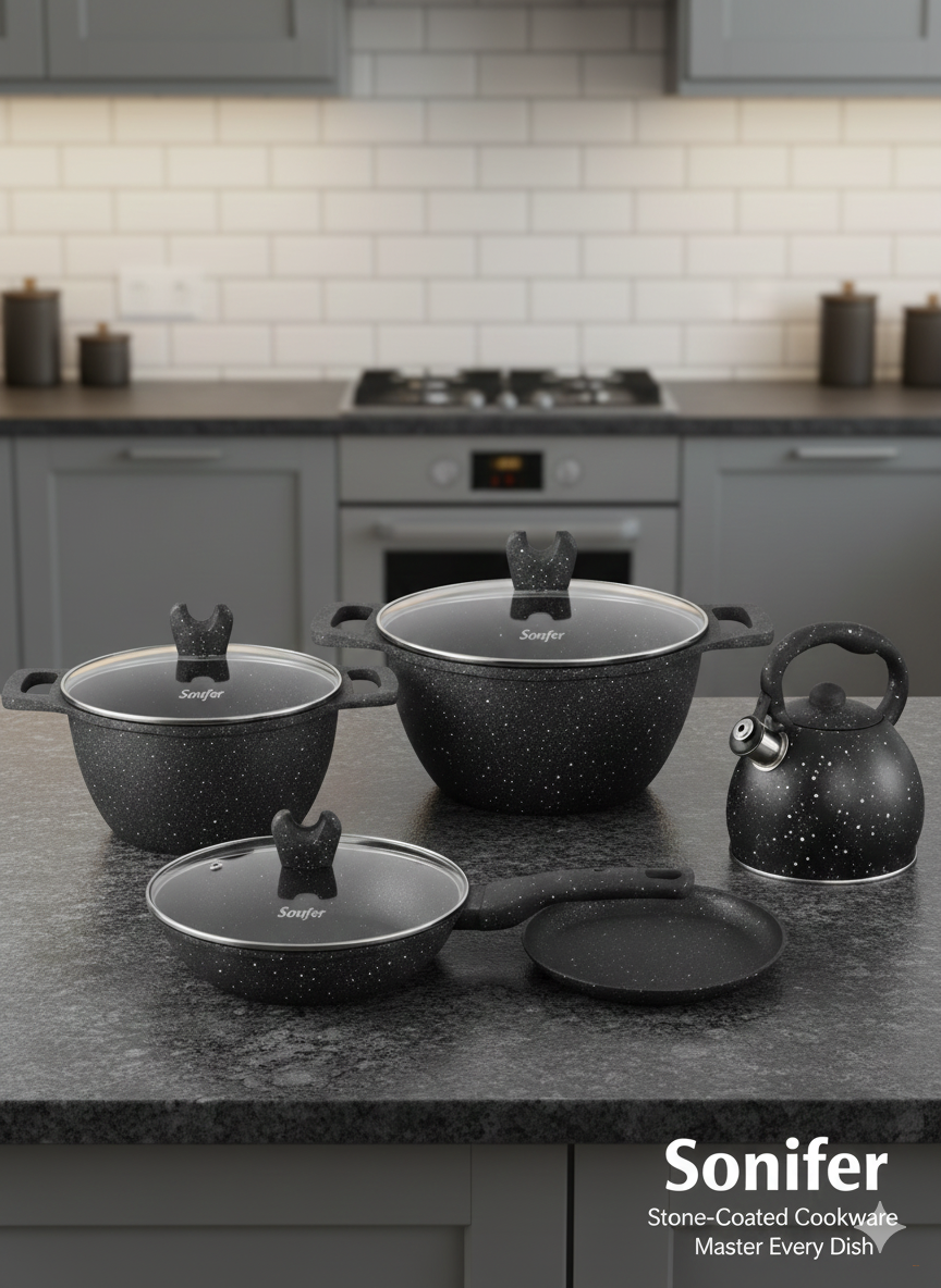 Набор гранитной посуды Sonifer 8 предметов