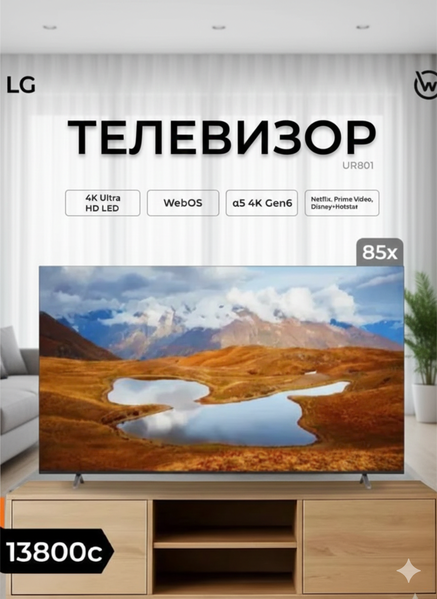 Телевизор LG UHD UR801 (85")