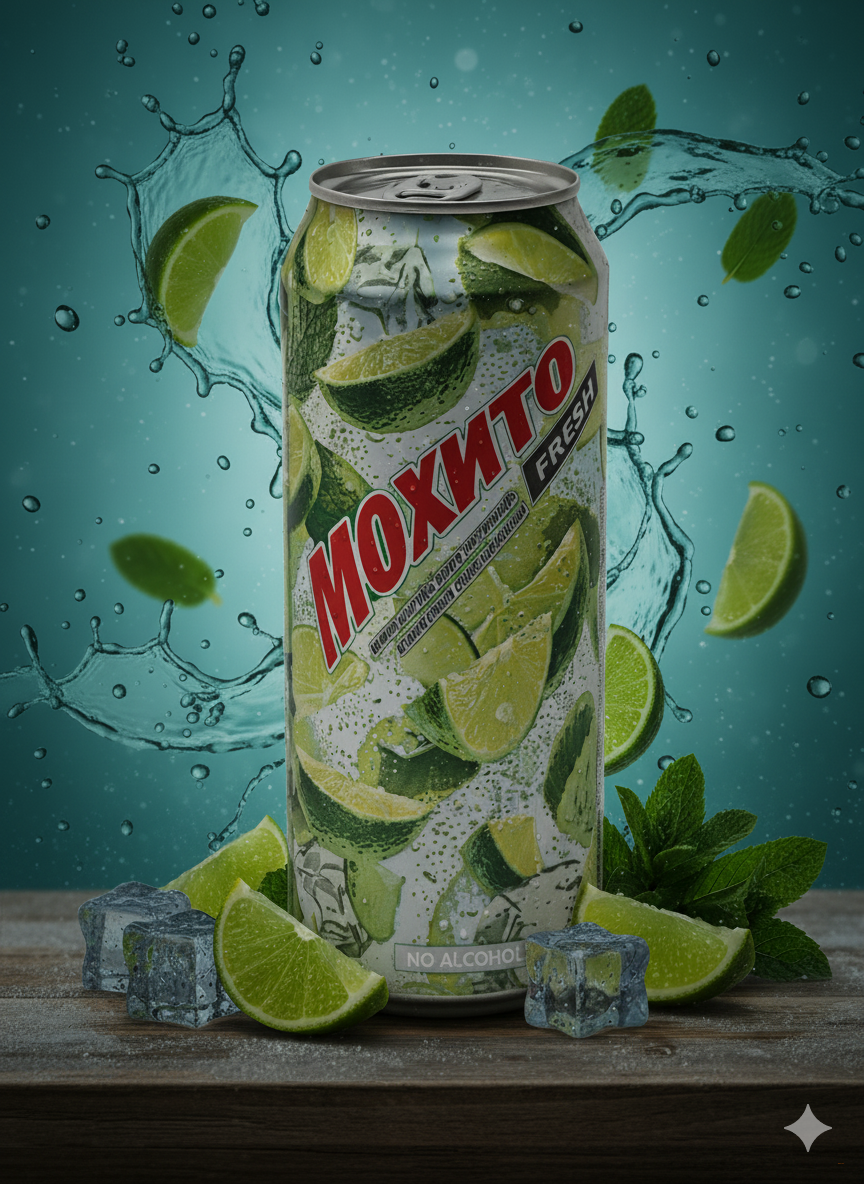 Напиток газированный Мохито Освежающий Классический, 500 мл