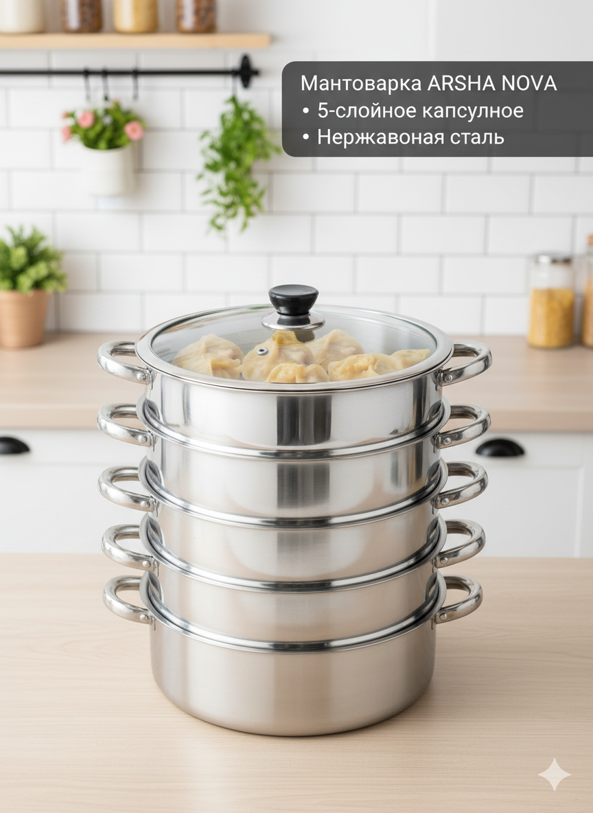 Пароварка-Мантоварка ARSHA NOVA 40SM