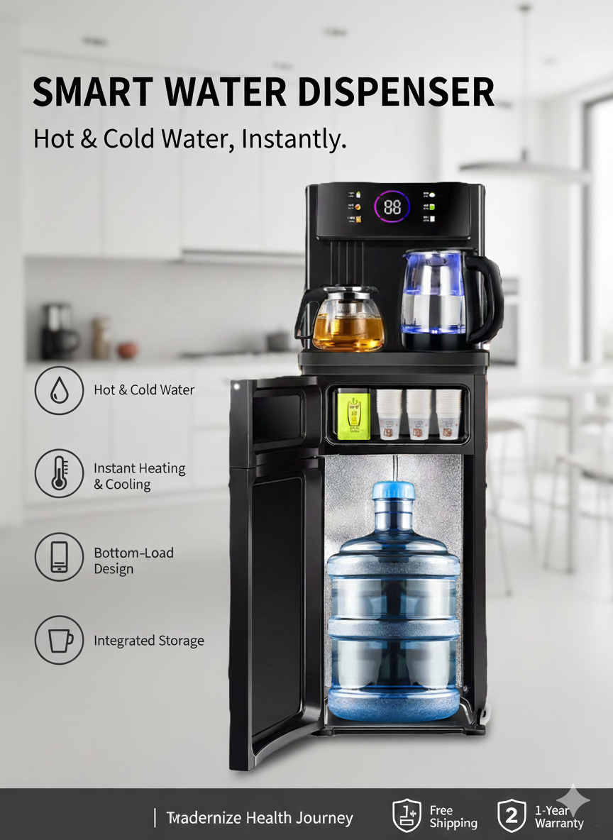 Кулер с чайным столиком для нагрева и охлаждения воды